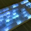 Foggy Transparent Crystal PC Keycaps OEM Profile Creamy White Side Print RGB Backlit Keycaps 115 Keys for MX Switches Keyboard