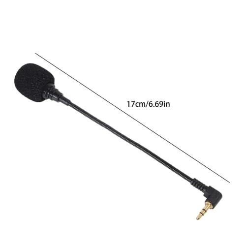 Small helmet microphone, flexible microphone replacement, portable headphone microphone, dynamic microphone replacement, 3.5mm microphone replacement,