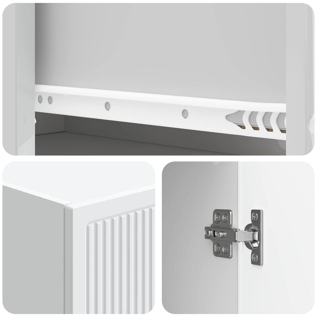 Cabinet Set 2 Pcs 33 X 34.5 X 90 Cm Particleboard