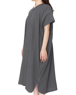 Bloom Gauze Wearable Bath Gauze Wrap Cotton Dress, Towel, Loungewear, Dress, Towel, Women's Gauze, Quick-Drying, 100% (Charcoal)