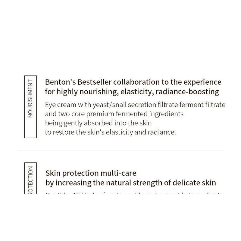 Benton Creme para Olhos Ultimate Snail Bee