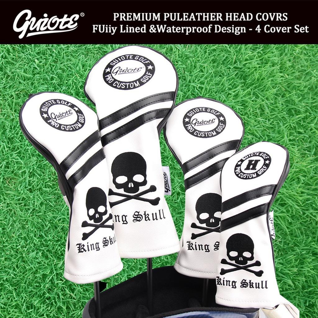 Guiote Golf head covers Golf head covers Club head cover Wood cover Driver New design with replaceable number tag (#2.#3.#4.#5.X) Set of 4