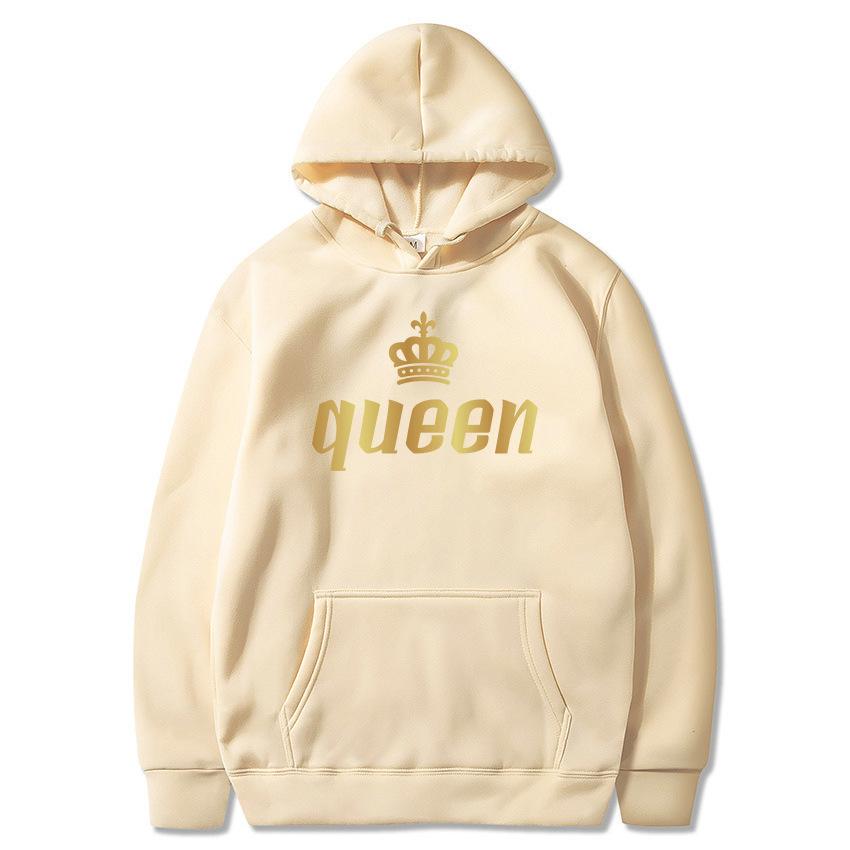 2025 Autumn and Winter Pullover Hoodie Sweater Fashionable Gold Letter Men and Women Couple Sweater One Generation