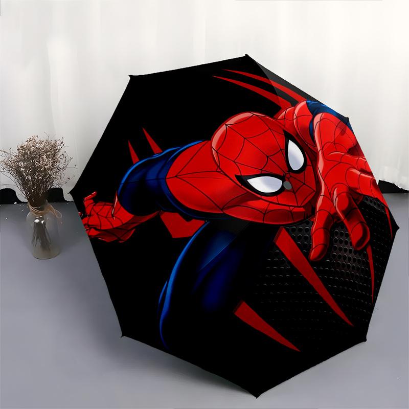 Spider Man Automatic Opening and Closing Umbrella 8 Ribs Windproof Portable Folding Umbrella, Suitable for Casual and Business Outings,for Gifts0