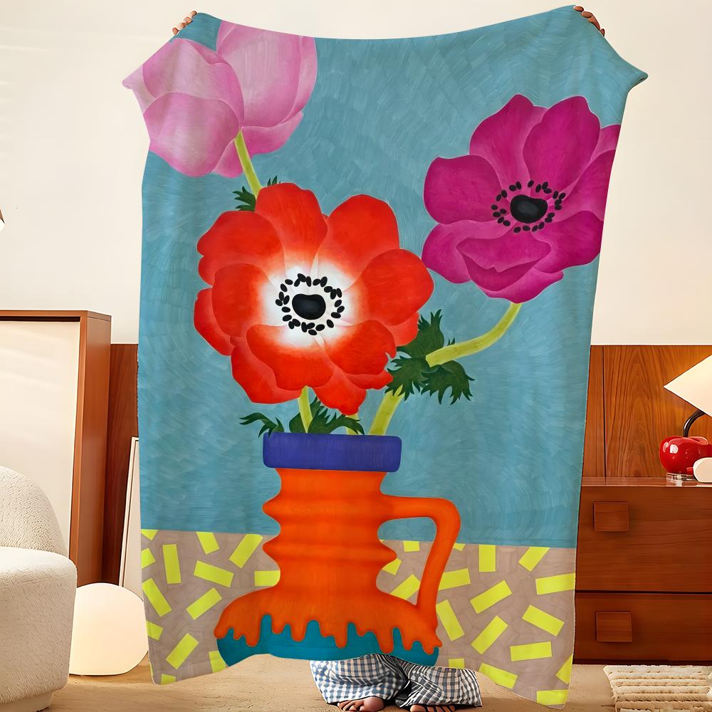 Artist S-Shotaro M-Murakami Throw Flannel Throw Blanket, Lightweight Cozy, Durable Washable Cute Cool