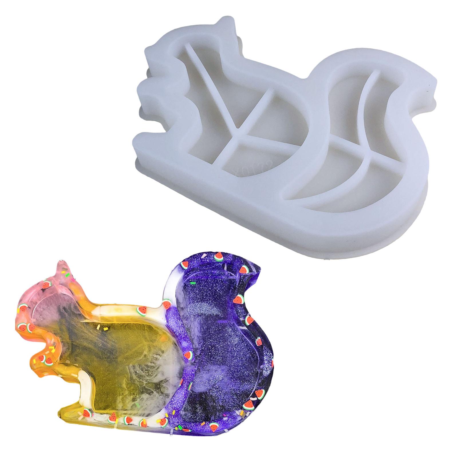 

Подставка под стакан в форме белки, силиконовая форма, поднос из эпоксидной смолы, форма для творчества, креативные настольные украшения, инструменты для ювелирных изделий