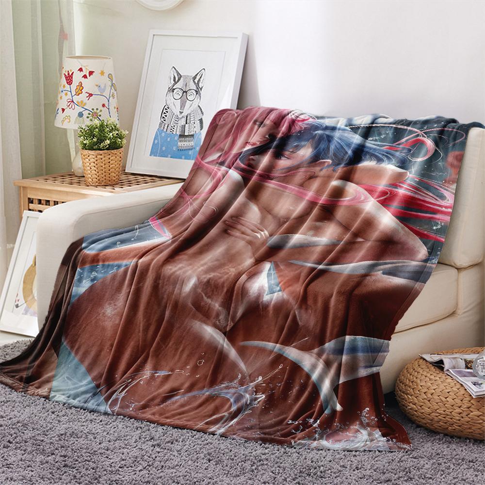 1Pc Cartoon Print Flannel Blanket, High Quality Comfortable for All Seasons, Home Decor, Warmth and Comfort, Perfect for Christmas Birthday Gift