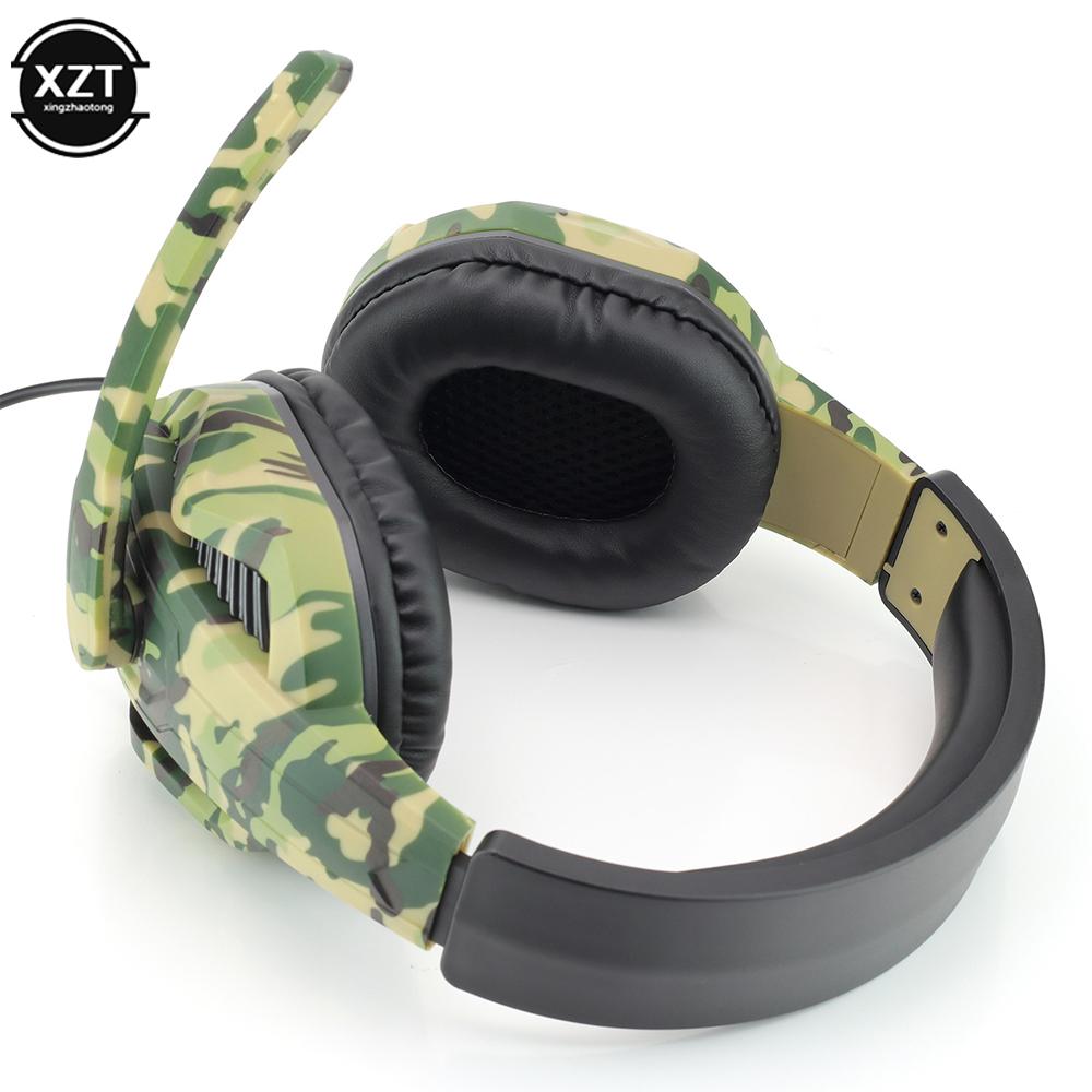 Camouflage Gaming Headset 3.5mm AUX Jack Wired Headphones Gamer Cool Game Headphone With Microphone For PS4 Xbox One PC Phone