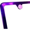 Ized Laser Etched Purple Chrome T304 Stainless Steel License Plate Frame 2 Holes Slim Universal Fit, Aluminum Screw-On Cap Cover, Rust-Proof,
