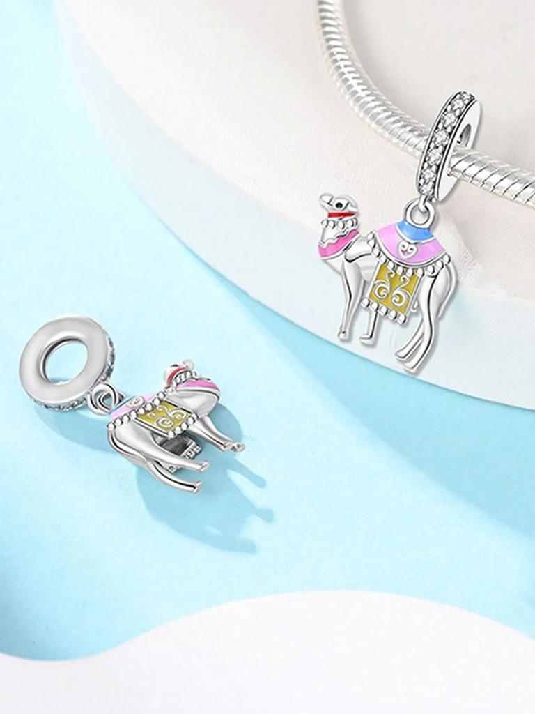 Cobre Lindo Maravilhoso Bonito Banhado Genuíno Pingente Colorido Contas de Elefante Serve em Pulseiras Joias para Mulheres Presentes