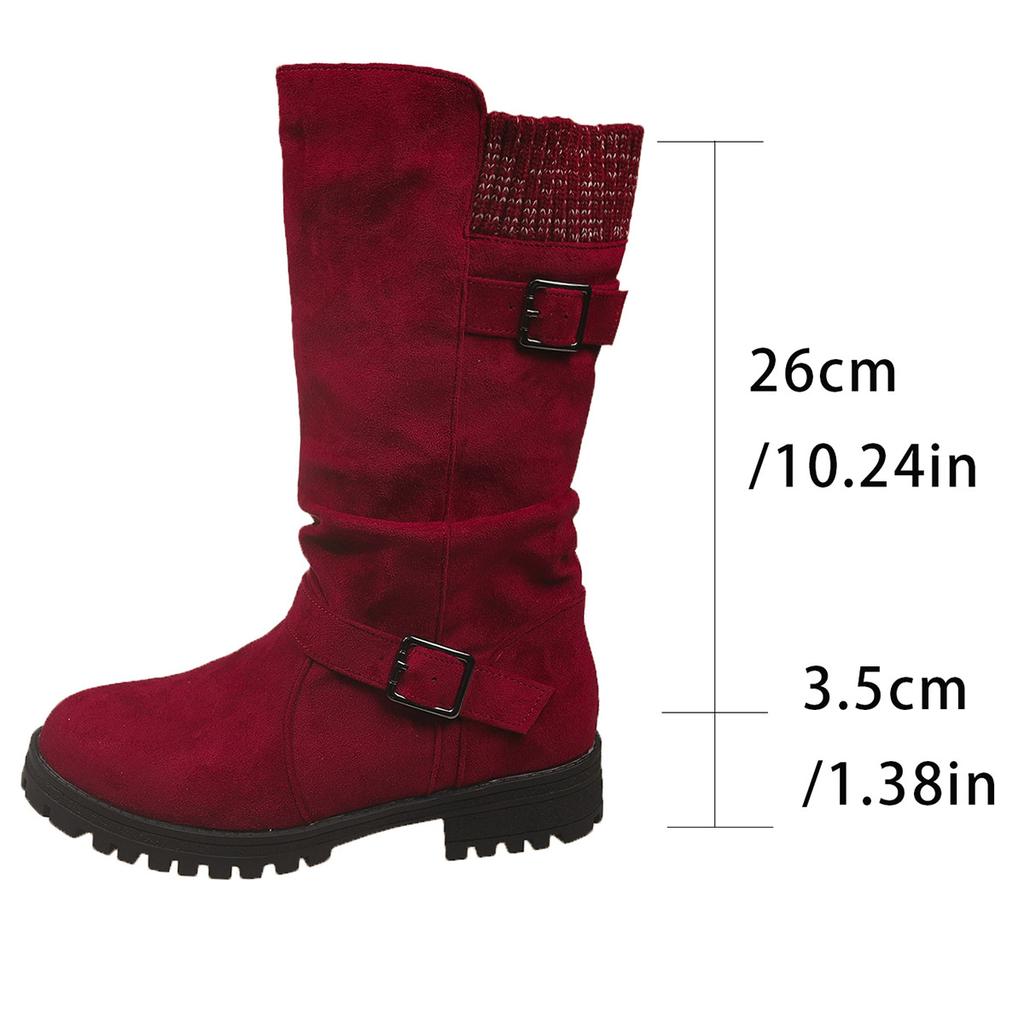 Autumn and Winter Korean Fashion Comfortable Women's Boots Mid Top Boots Thick Bottom Mid Heel Western Cowboy Boots Wholesale