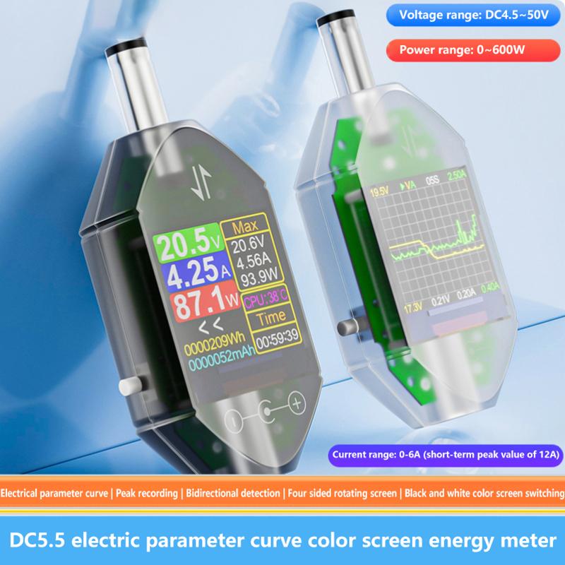 600W DC4.5-50V Digital Voltage and Current Tester, High Accuracy DT550, Max 12A