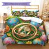 Magical Easter Egg Pattern Bedding Quilt Set Quilt Cover Pillowcase Home Decoration Birthday Gift (1 * Duvet Cover + 2 * Pillowcase, Without Core)