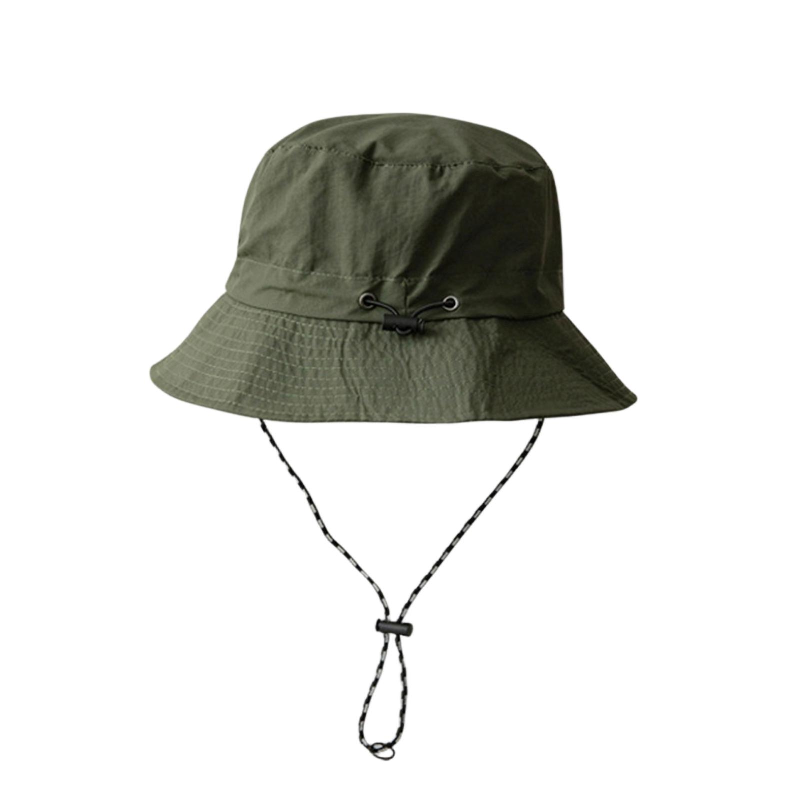 Packable Bucket Hat Unisex Quick Dry Outdoor Sun Protection Fishing Hiking Hat Adjustable Chin Strap Lightweight Water Resistant One Size