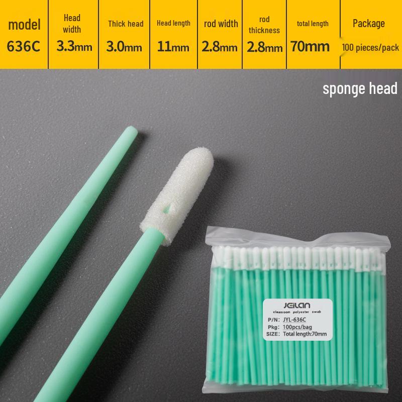Dust-Free Industrial Cotton Swab for Optical Lens & Printer Nozzle Cleaning