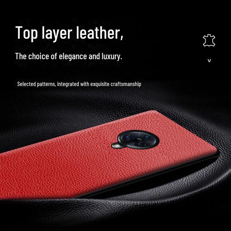 Echtes Leder Vivo Nex3/Nex3s Litschi-Muster Vollständige Abdeckung Hülle