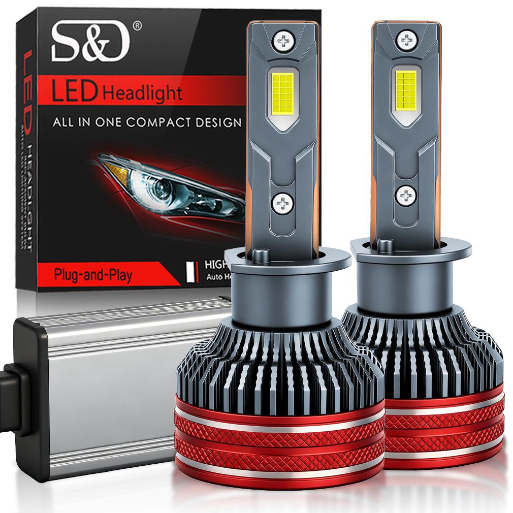 

2Pcs 60000Lm H4 H7 LED Headlight Bulbs Canbus 200W H1 H3 H11 H8 9005 HB3 9006 HB4 9012 Hir2 Turbo Led Headlamp Auto Dual Copper Tube Lamp 6000K White H1