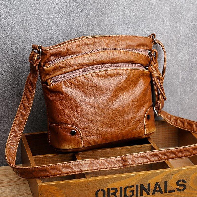 

Retro small bag, new women s bag, European and American trend women s shoulder bag, casual simple messenger bag, special for коричневий