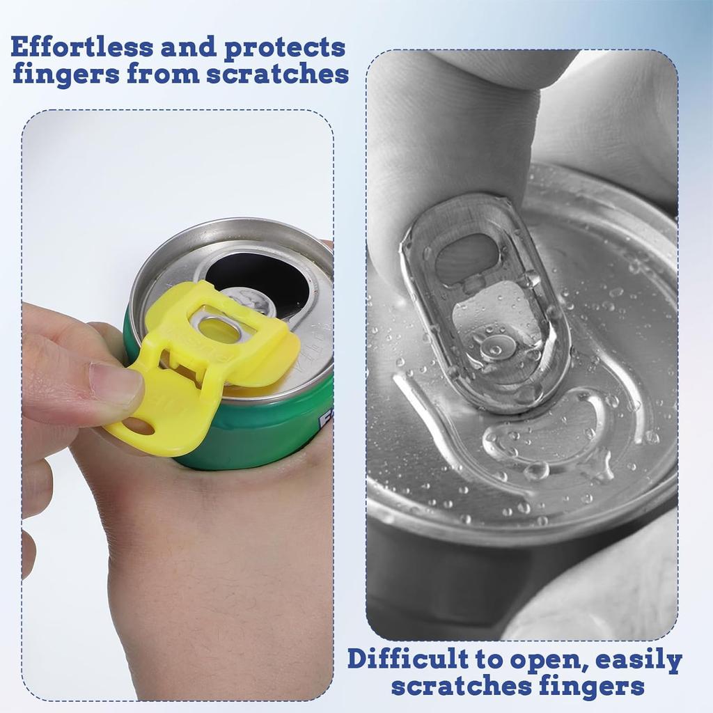 12 PCS Easy Tab Opener & Drink Protector, 6 Colors Sealing Simple Plastic Bottle Opener Complete Cover Easy Tab Opener Drink Cans Protector Cap for