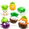 Press Toy/Vegetable Cart Shaped Interactive Competition Toy With Big Head Design - Colored Egg Filling, Party Gift