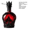 Verdickte Whiskeyflasche 1200ML Halloween Fledermaus Schloss Flasche, 320ML Vintage Gotischer Glas Wein Likör Halter Becher, Dekorative Karaffe Flachmann für