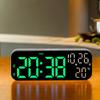 Digital Clock Dual Display Voice Control 3   Brightness Date Temp Display Countdown LED Electronic Alarm Clock