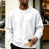 Men's Color Neck Sweatshirt Loose Fit Casual Pullover for Winter
