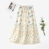 ZANZEA Women Casual Elastic Waist Loose Floral Long Skirts