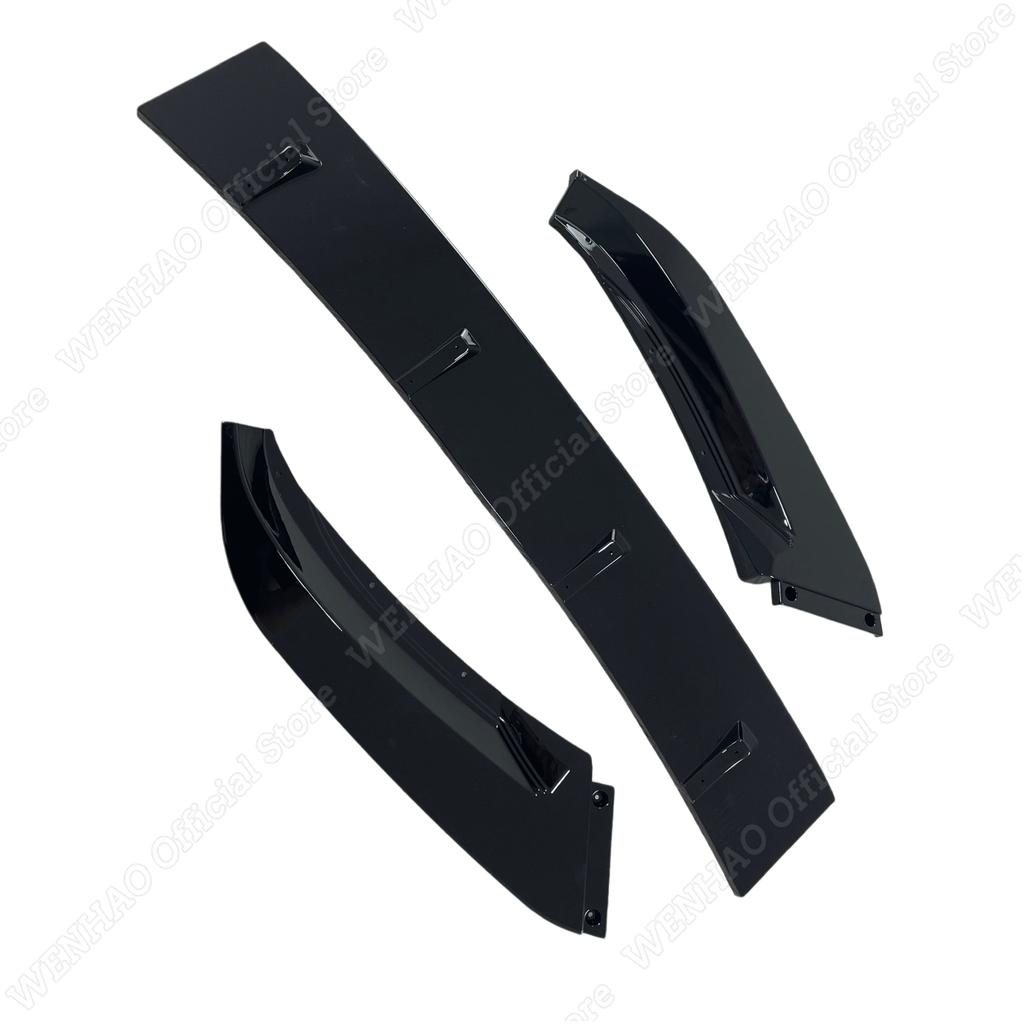 3Pcs ABS Gloss Black Car Front Bumper Lip Splitter For Volkswagen VW Passat GT B8 2018-2020 Accessories Tuning Body Kits