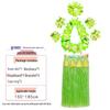 80cm Thick Flowing Grass Skirt Set: Eight-Piece Hawaiian Seaweed Dance Outfit for Adults
