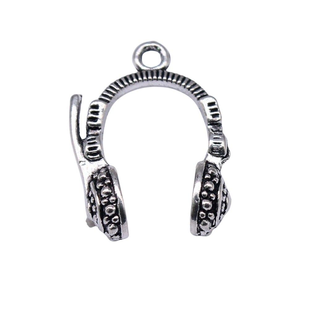 

10шт Наушники Шармы Шармы Античное серебро Цвет Цинковый сплав 25X18mm