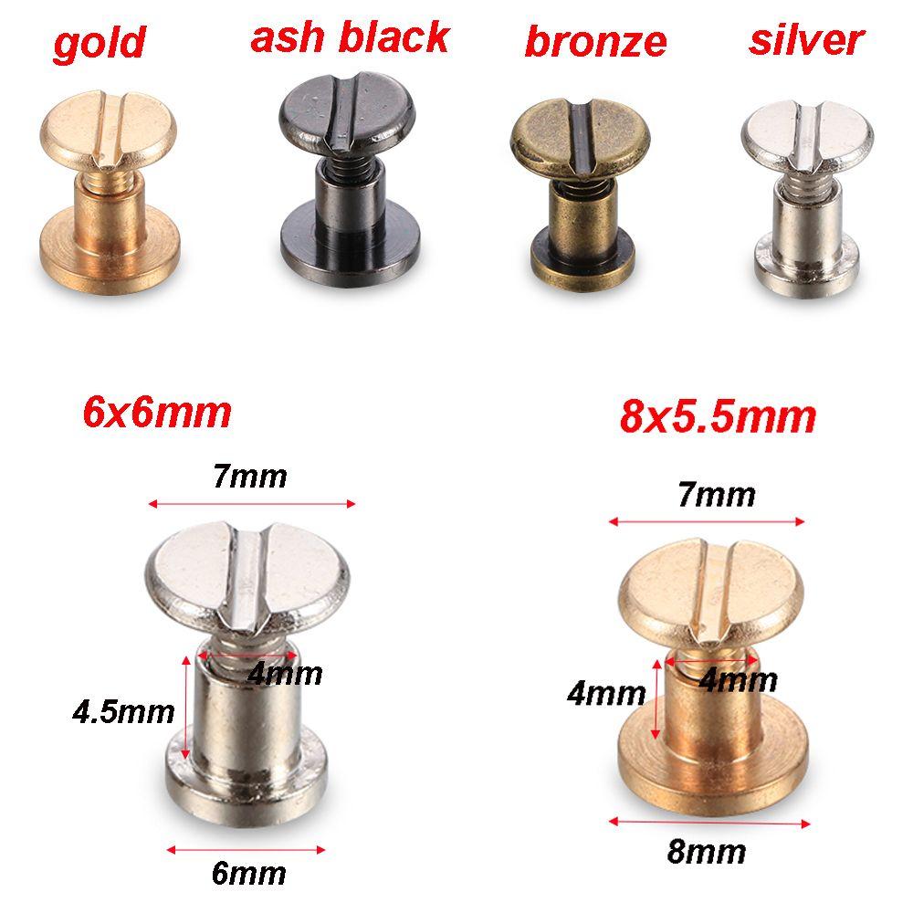10sets Shoes Hats Leather Craft Garment decoration nail screw Cloth Button Nail Rivets Brass