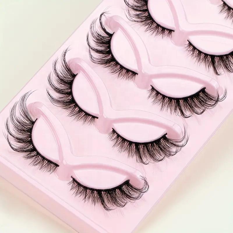 Reusable Easy to Clean fox 3D Artificial Eyelashes with Fluffy cat Eye Appearance Slanting and Slender Long False Eyelashes