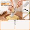Stainless Steel Kitchen Multi Function Grater Cheese Grater Vegetable Peeler Carrot Grater Shredder with Wooden Handle for Home Use