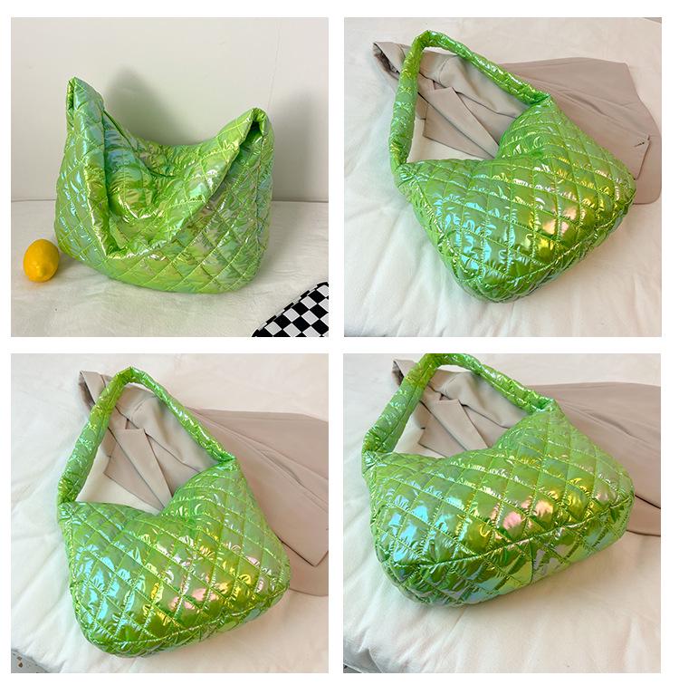 Cloud Pleat Women's Space Cotton Tote - 2026 Autumn/Winter Casual Shoulder Bag