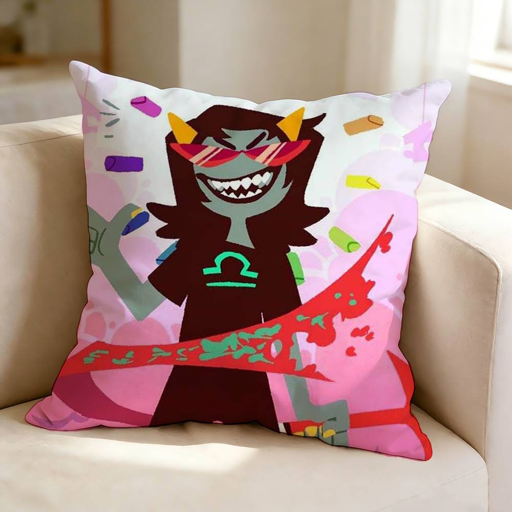 HHomestuck Cool TTerezi PPyrope Square DoubleSided printed Pillow Case Bedroom Bedside Pillow Sofa Cushion Cover