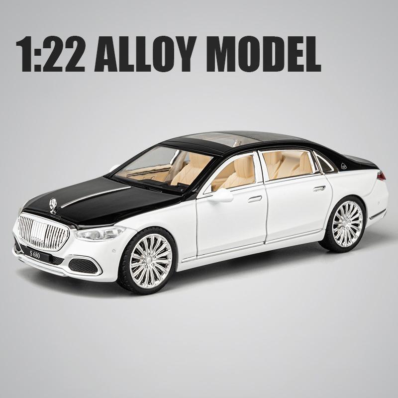 1/22 Benz Maybach S680 Modèle de Voiture en Alliage Jouet Moulé Sous Pression Son et Lumière Jouets de Voiture pour Enfants Véhicule