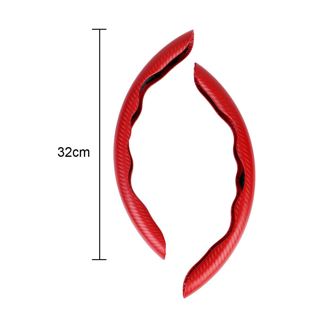 1 Pair Car Steering Wheel Covers Booster Micro Fiber Leather Auto Interior Decorative Accessories Universal Carbon Fiber Looking
