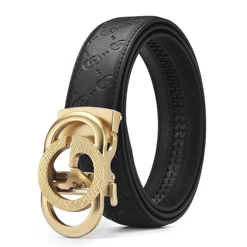 Men Genuine Fashion Leather Belt With Auto Buckle For Office And Casual Outfits