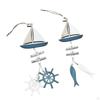 Decor Beach Wooden Ship Wood Boat Wall Decoration Door Hanging Ornament, Theme for Home