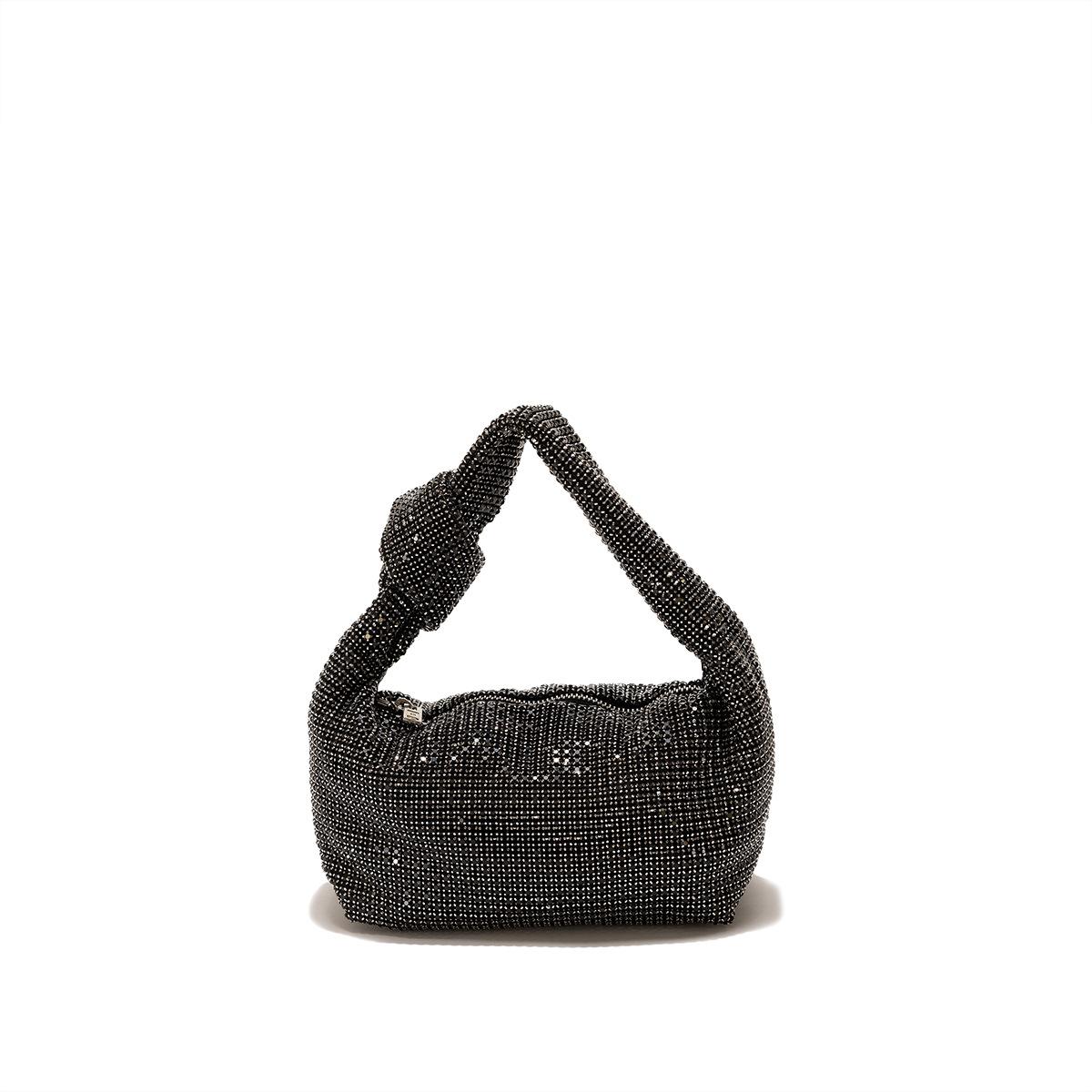 

Full Diamond Bag for Women 2024 Summer New Fashion Rhinestone Bucket Bag Rhinestone Chain Bag Handheld Crossbody Small Bag чёрный