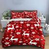 Festive Red Christmas Decor Theme Kid'S And Adults' Bedroom Decor, Exquisite Three-Piece Bedding Set Gift
