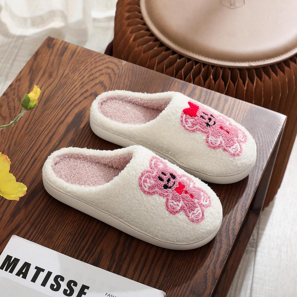 Christmas Grinch Cotton Slippers for Men & Women - Cozy Winter Furry Footwear