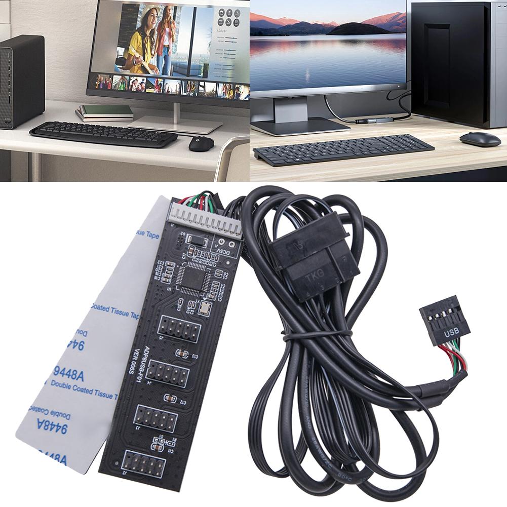 

AU USB2.0 9pin Header Black USB 2.0 HUB Connector Adapter 9 Pin Connector Adapte