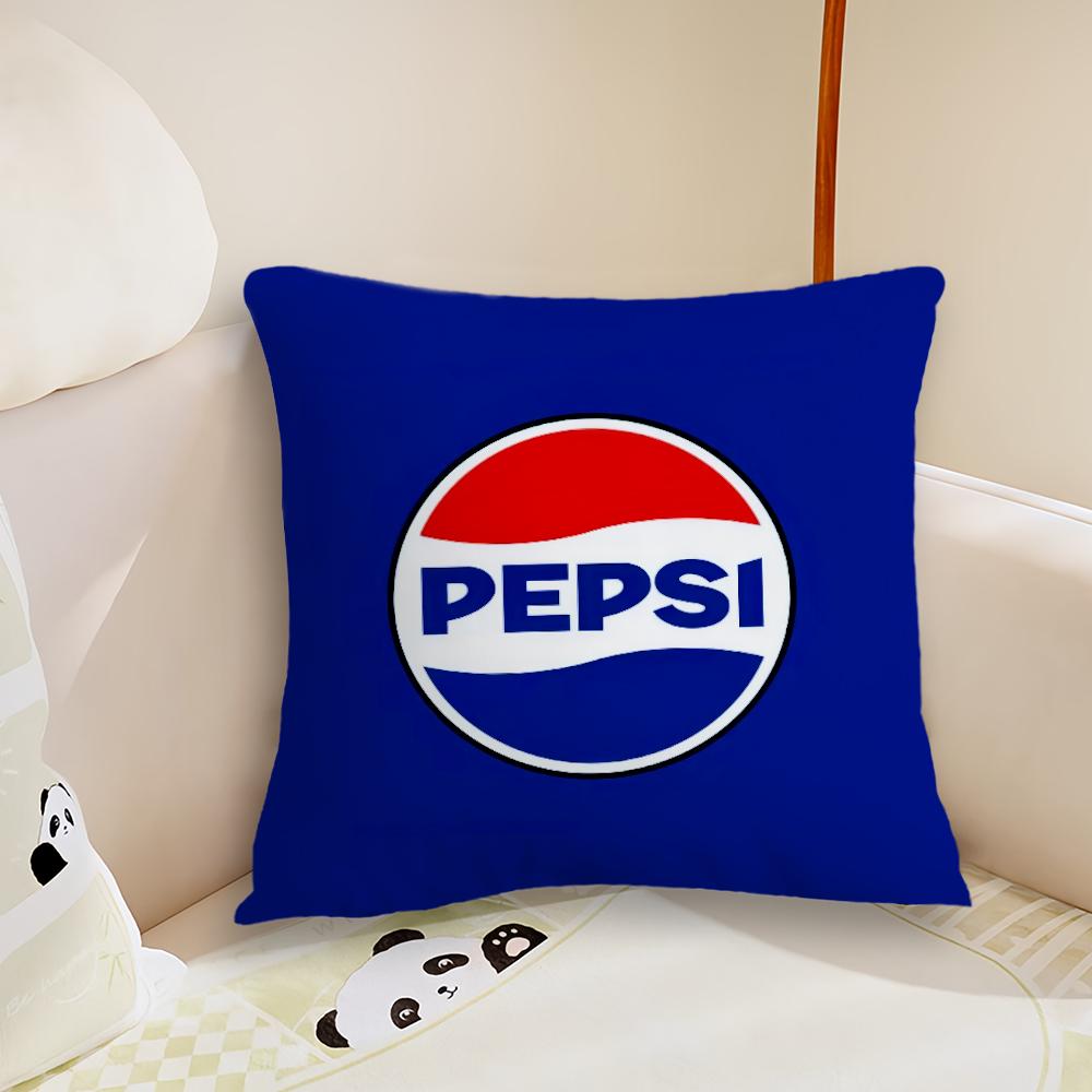 Fashion Art Logo Cushion Cover Living Room Headboard Bedroom Office Cushion Cushion Sofa Nap Time P-pepsi C-cola Pillow Case