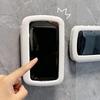 Rotatable Waterproof Wall-Mounted Mobile Phone Box Protective Cover Touch Screen Mobile Phone Holder Bathroom Sealed Storage