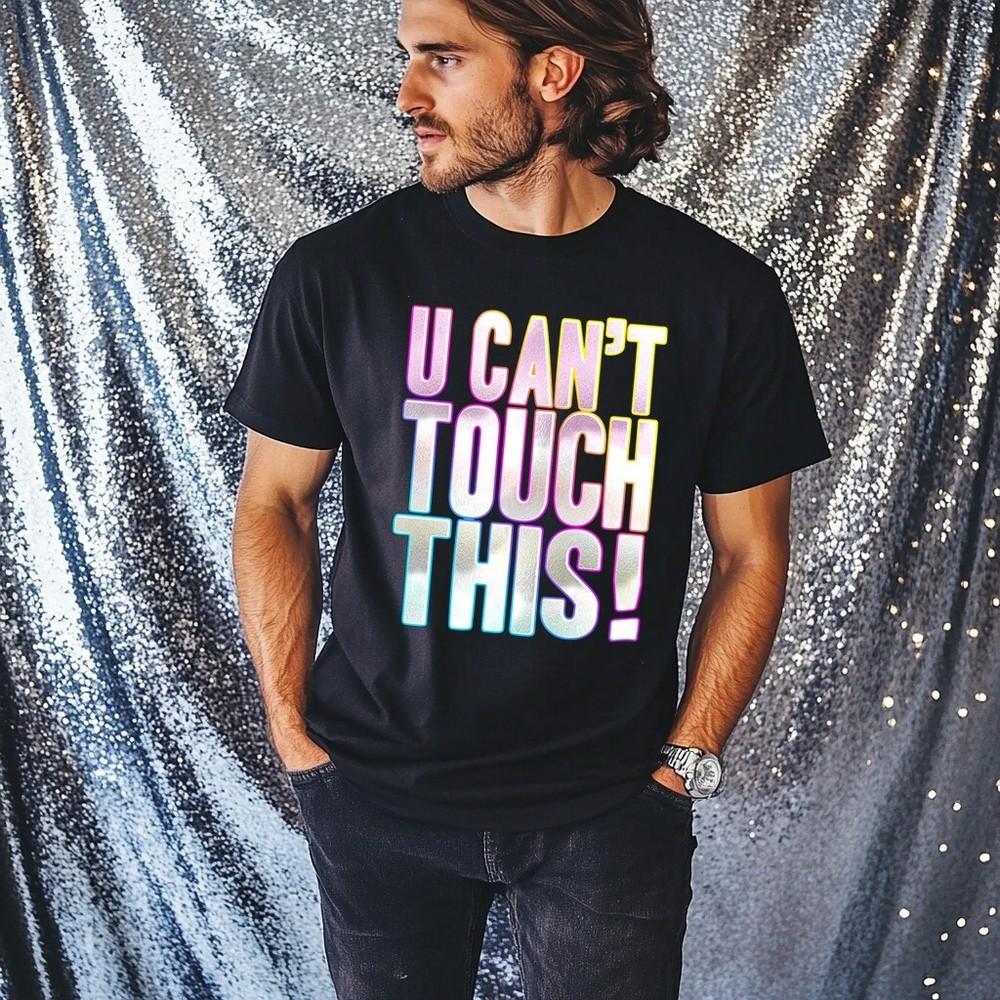 

Ты не можешь это трогать! Футболка с прикольным принтом, маскарадная, для вечеринки на выходных, для мальчишника/девичника, в стиле 90-х L