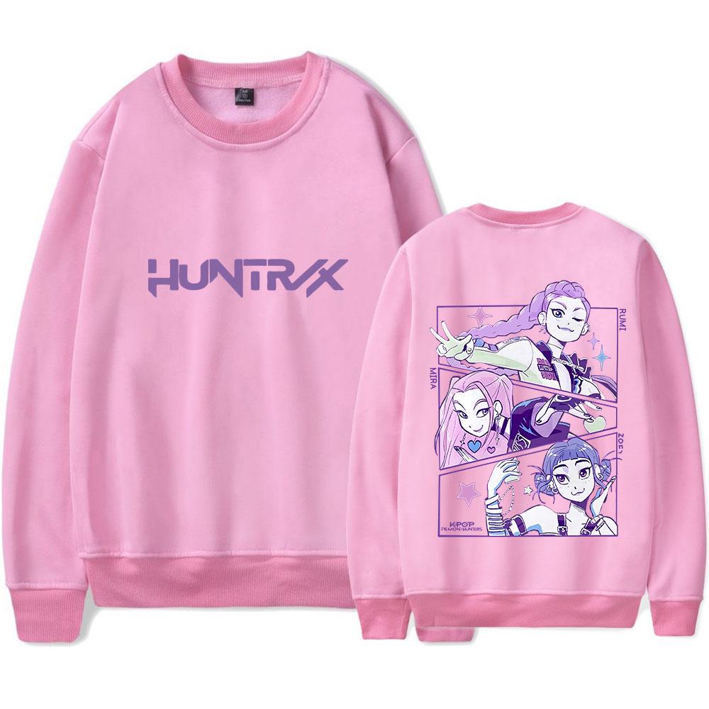 Nieuwe Lente Herfst KPop Demon Hunters Grafisch Bedrukte Oversized Hoodie Dames Heren O-hals Lange Mouw Sweatshirt Casual Trainingspak Grappige Kleding