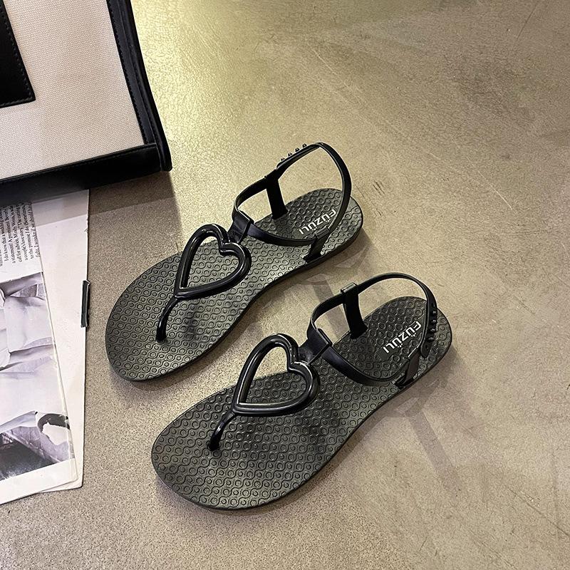 Campus flacher Boden ausländisches Gas zwei-in-eins Französische Zehenfrei Deodorant Studentenversion Fischgräten-Sandalen superweiche Strand-Fischgräten-Schuhe Damen