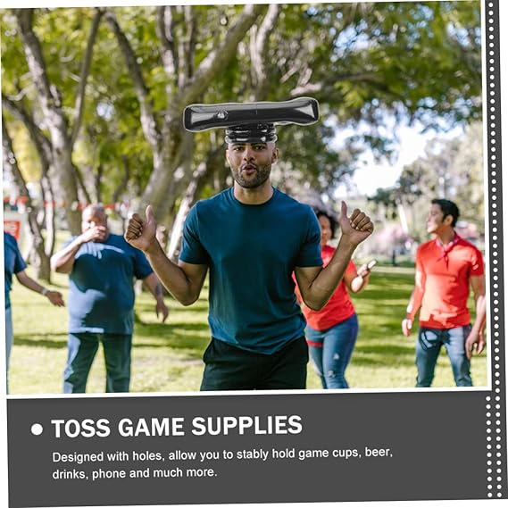 2Pcs Inflatable Beer Cup Pong Hat Creative Toss Game Hat for Adults Fun Party Supplies for Outdoor Games,Christmas Birthday